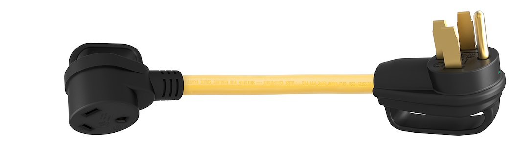 Marinco Power Cord Adapter, Weekender ® by Parkpower ®, Dogbone, 50 Amp Male 3-POLE/ 4-WIRE to 30 Amp Female, 12 Inch Length – 5030RVDA