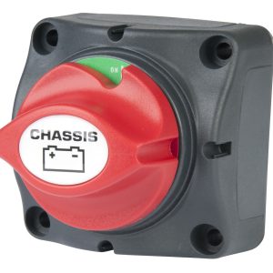 Marinco Battery Disconnect Switch, Chassis Battery Master Switch, Knob Type On/Off Switch – 701CHRV