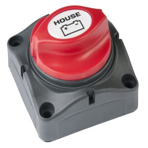 Marinco Battery Disconnect Switch, House Battery Master Switch, Knob Type On/Off Switch – 701HBRV