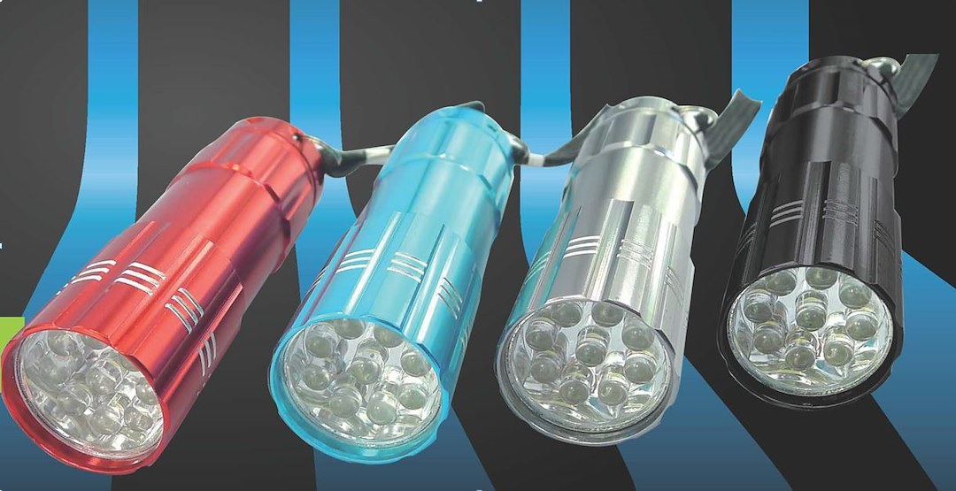 Mings Mark Flashlight, Gowiseusa ®, LED, Clear Lens, Aluminum, Battery Powered, 3.5 Inch X 1 Inch X 1 Inch – GW29002