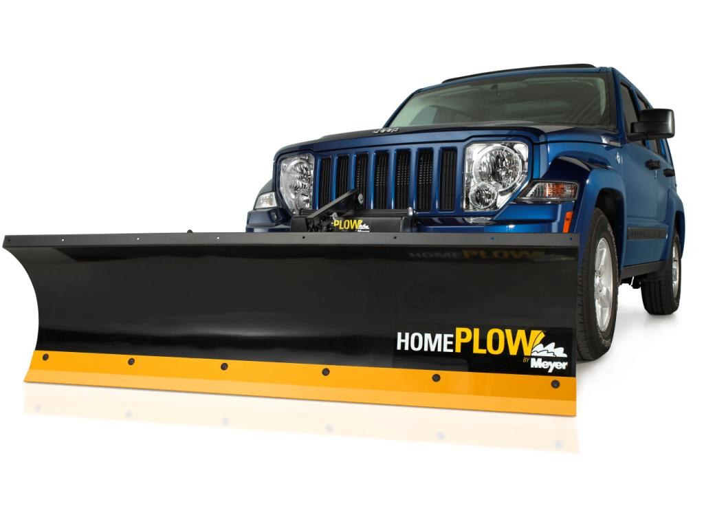 Meyer Prod Snow Plow, Home Plow, 80 Inch Length, 22 Inch Height, Hydraulic Lift, Hardwired, Power Angle, With Snow Plow and Mounting Hardware – 26000