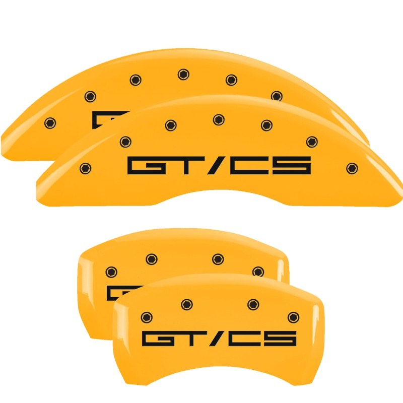 Mgp Caliper Caliper Cover, Set of 4, Gt/ Cs Logo, Powder Coated, Yellow, Aluminum – 10201SGTCYL