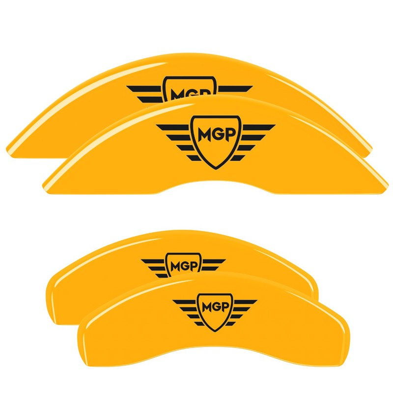 Mgp Caliper Caliper Cover, Mgp Logo, Powder Coated, Yellow, Aluminum, Set of 4 – 10255SMGPYL