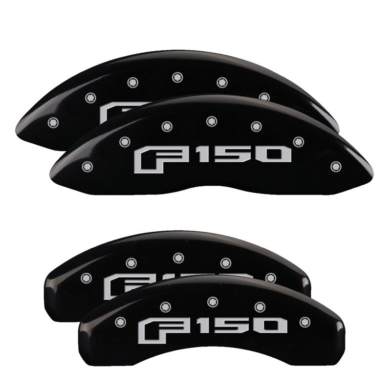 Mgp Caliper Caliper Cover, F150 Logo, Powder Coated, Black, Aluminum, Set of 4 – 10256SF16BK