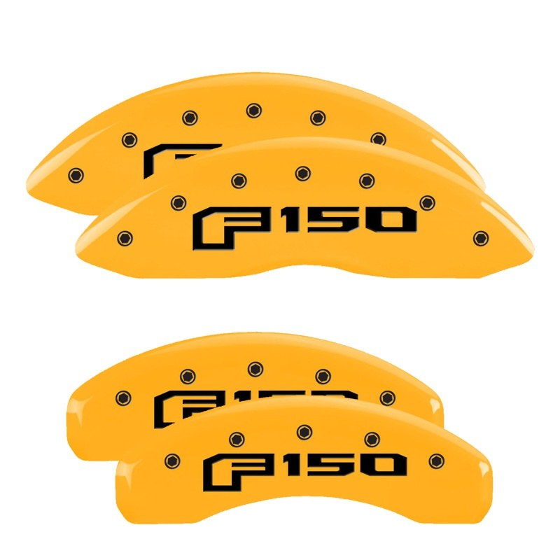 Mgp Caliper Caliper Cover, F150 Logo, Powder Coated, Yellow, Aluminum, Set of 4 – 10256SF16YL
