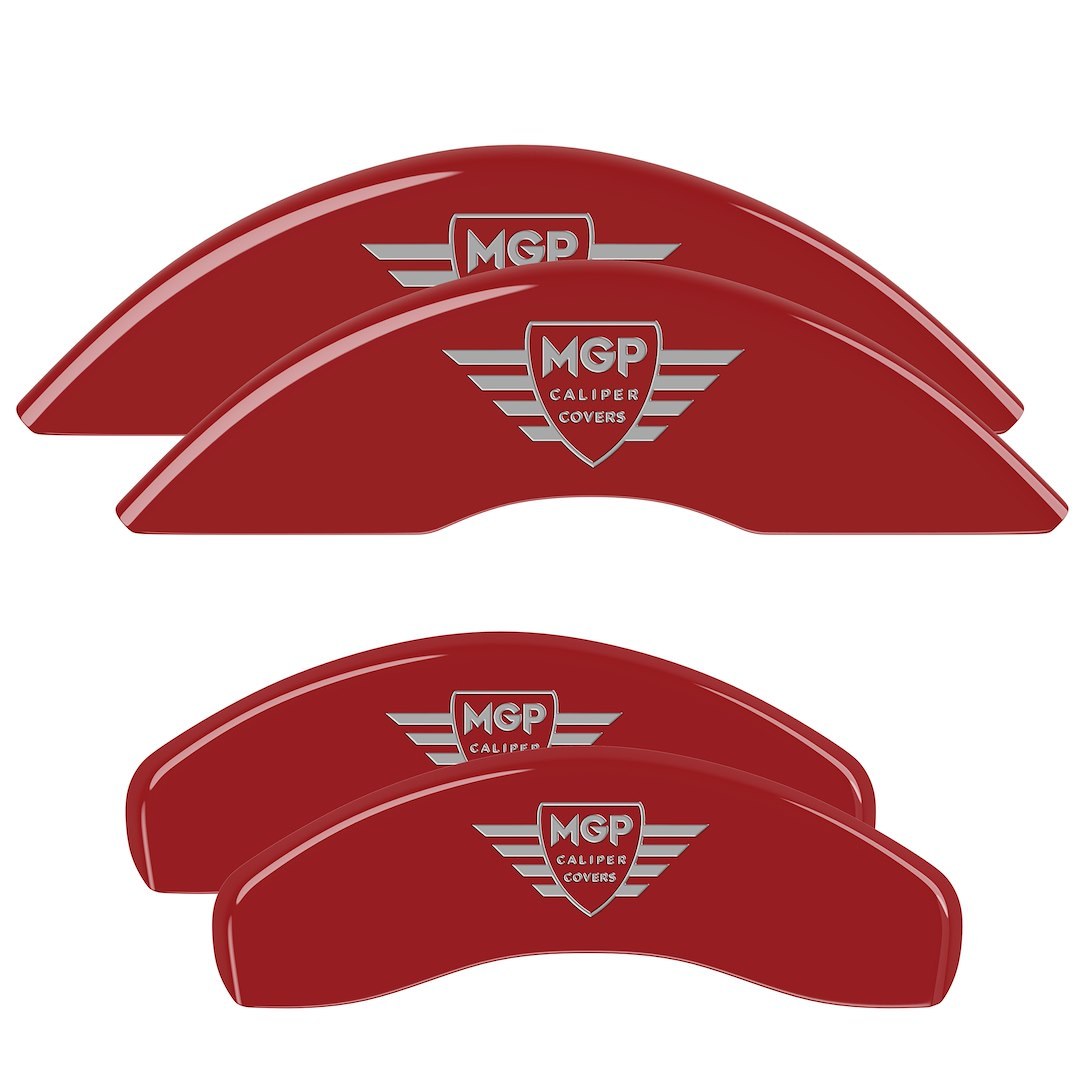 Mgp Caliper Caliper Cover, Mgp Logo, Powder Coated, Red, Aluminum, Set of 4 – 10265SMGPRD