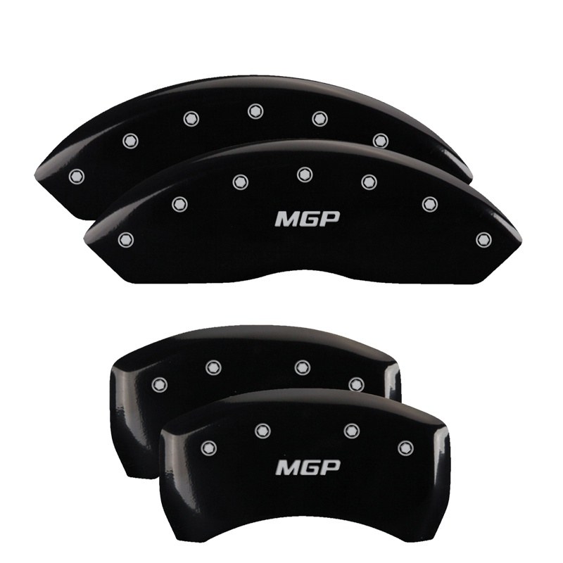 Mgp Caliper Caliper Cover, Set of 4, Mgp Logo, Powder Coated, Black, Aluminum – 21197SMGPBK