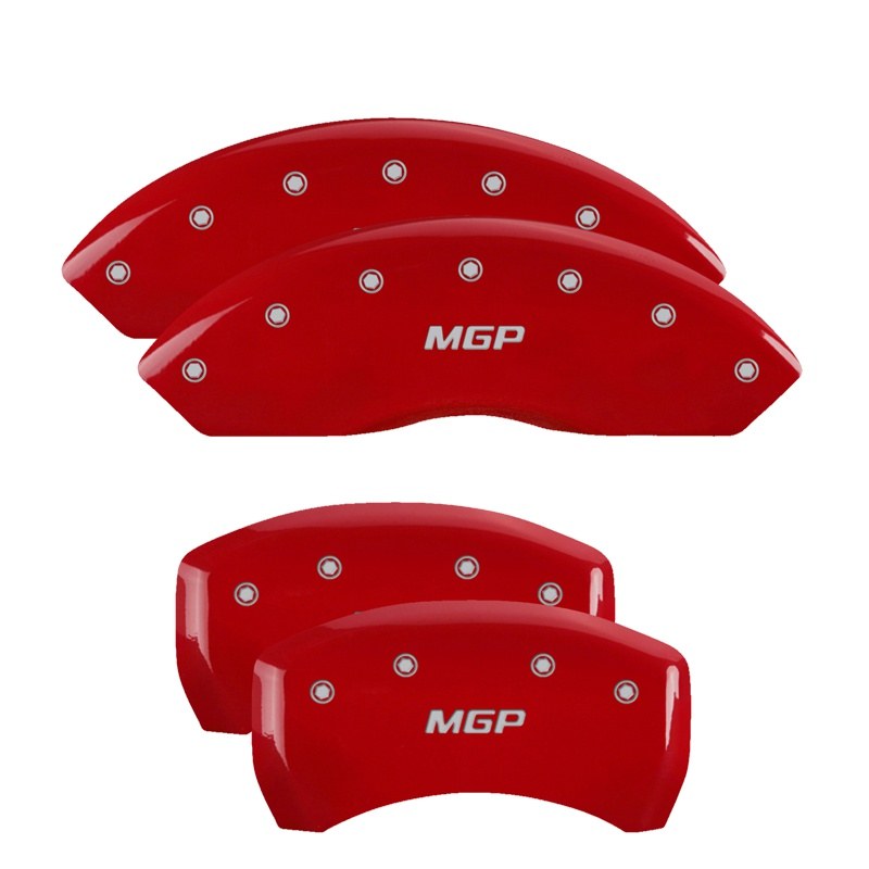 Mgp Caliper Caliper Cover, Set of 4, Mgp Logo, Powder Coated, Red, Aluminum – 21197SMGPRD