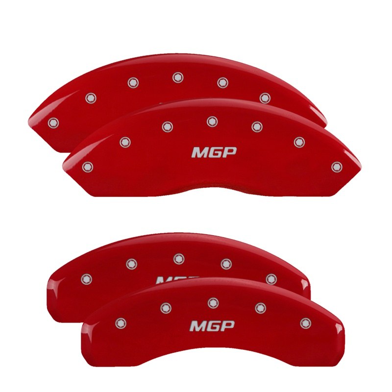 Mgp Caliper Caliper Cover, Set of 4, Mgp Logo, Powder Coated, Red, Aluminum – 23219SMGPRD