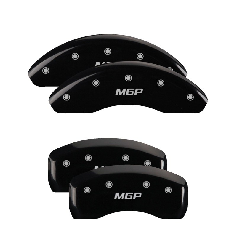 Mgp Caliper Caliper Cover, Set of 4, Mgp Logo, Powder Coated, Black, Aluminum – 32018SMGPBK