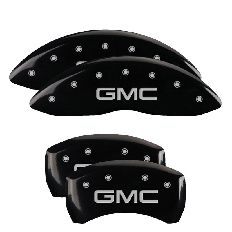 Mgp Caliper Caliper Cover, Set of 4, Silver Gmc Logo, Powder Coated, Black, Aluminum – 34218SGMCBK