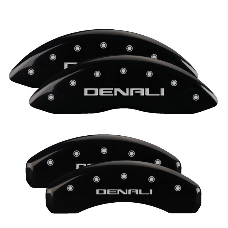 Mgp Caliper Caliper Cover, Denali Logo, Powder Coated, Black, Aluminum, Set of 4 – 34221SDNLBK