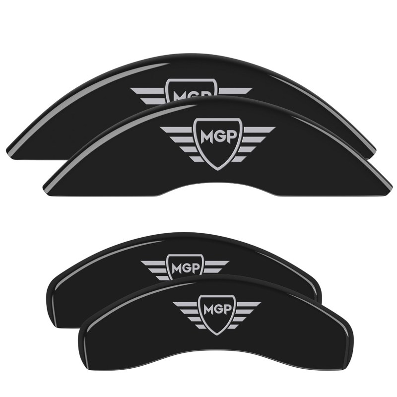 Mgp Caliper Caliper Cover, Mgp Logo, Powder Coated, Black, Aluminum, Set of 4 – 34221SMGPBK