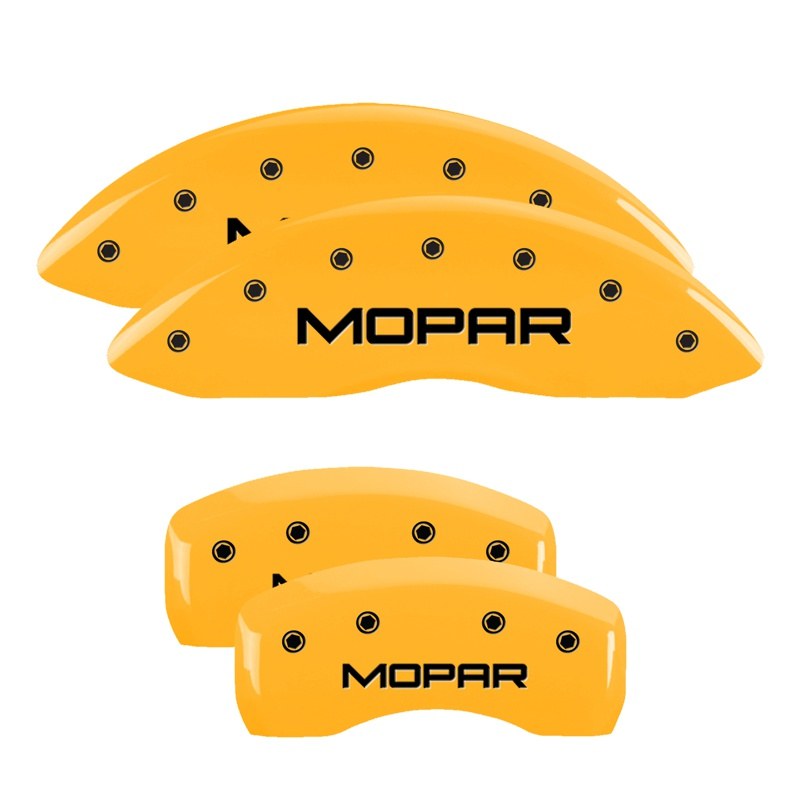 Mgp Caliper Caliper Cover, Set of 4, Mopar Logo, Powder Coated, Yellow, Aluminum – 42021SMOPYL