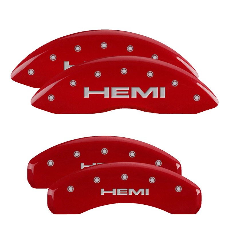 Mgp Caliper Caliper Cover, Hemi Logo, Powder Coated, Red, Aluminum, Set of 4 – 42023SHEMRD