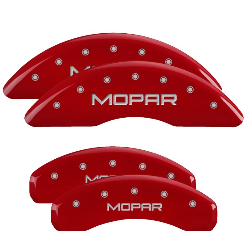 Mgp Caliper Caliper Cover, Mopar Logo, Powder Coated, Red, Aluminum, Set of 4 – 42023SMOPRD