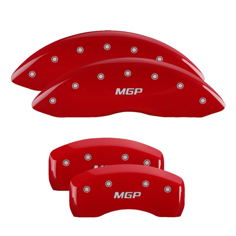 Mgp Caliper Caliper Cover, Set of 4, Mgp Logo, Powder Coated, Red, Aluminum – 54012SMGPRD