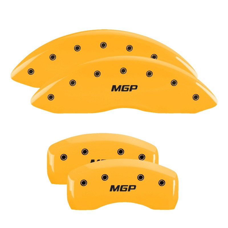 Mgp Caliper Caliper Cover, Set of 4, Mgp Logo, Powder Coated, Yellow, Aluminum – 54013SMGPYL