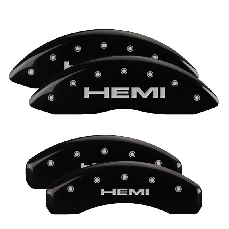 Mgp Caliper Caliper Cover, Hemi Logo, Powder Coated, Black, Aluminum, Set of 4 – 55005SHEMBK