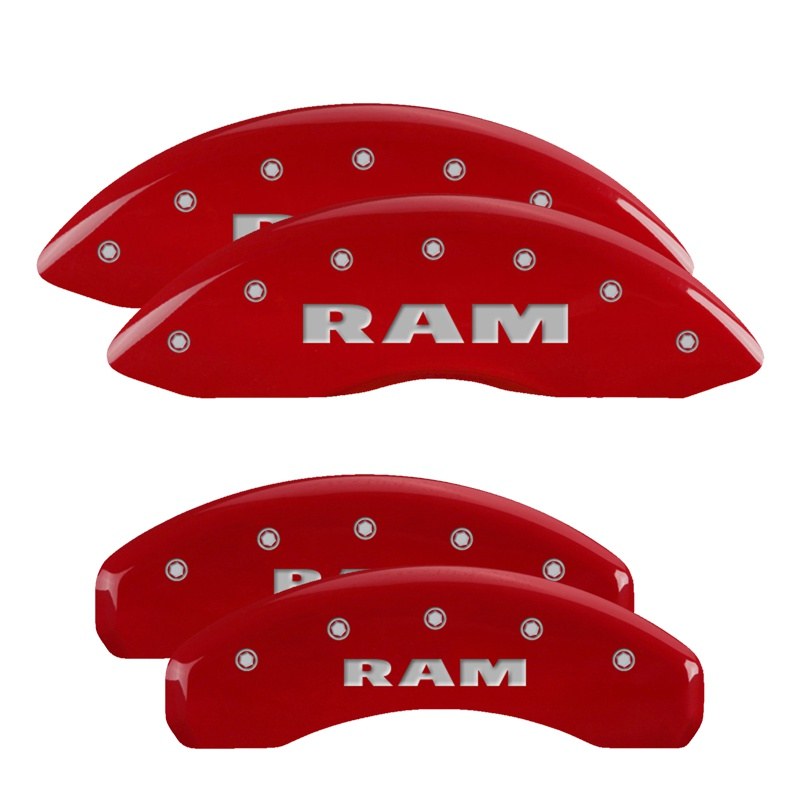Mgp Caliper Caliper Cover, Set of 4, Ram Logo, Powder Coated, Red, Aluminum – 55005SRAMRD