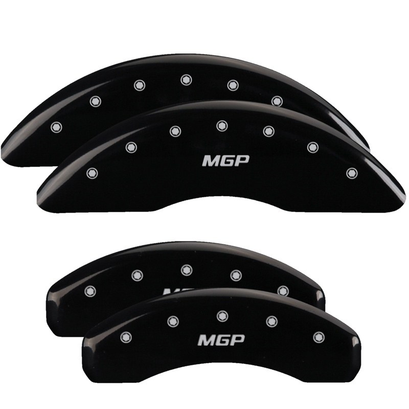 Mgp Caliper Caliper Cover, Set of 4, Silver Mgp Logo, Powder Coated, Black, Aluminum – 55006SMGPBK