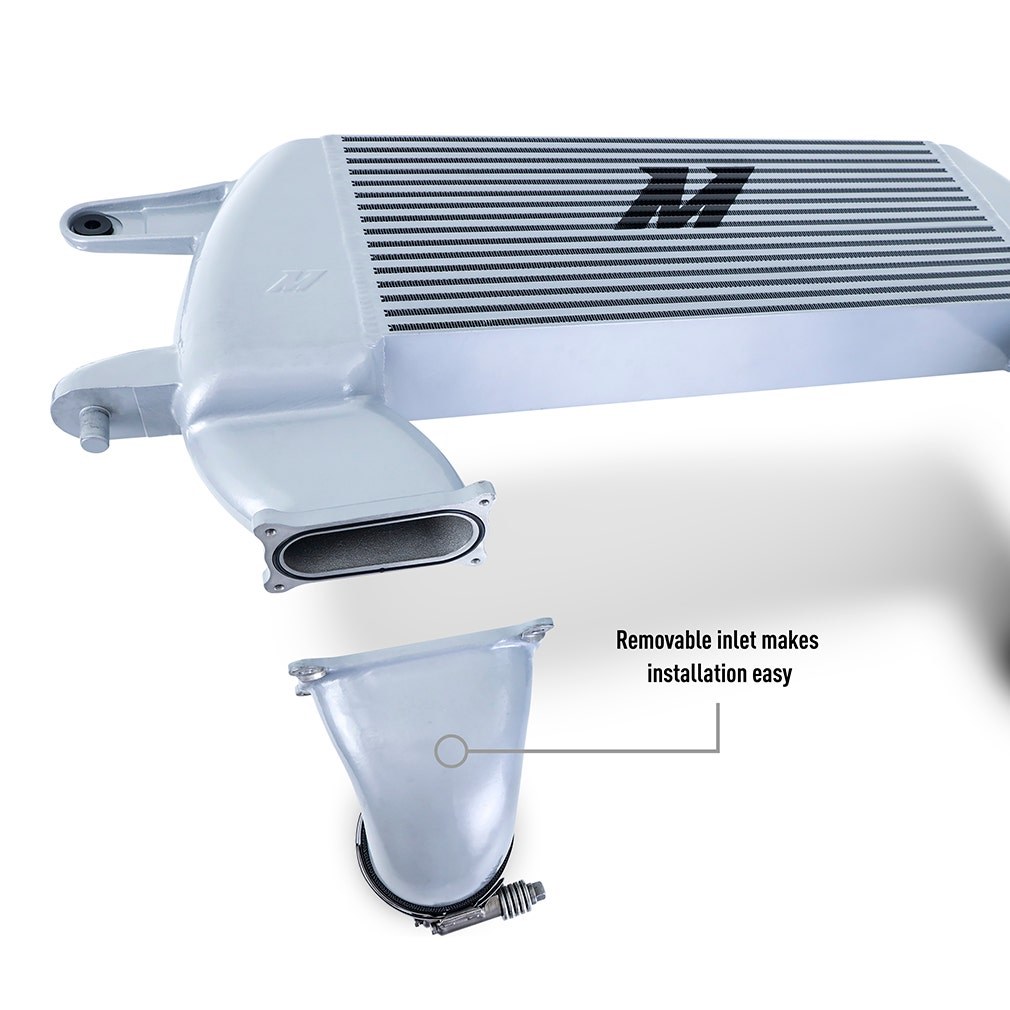 Mishimoto Intercooler, Air to Air, 21.26 Inch Width X 8.8 Inch Height X 3.15 Inch Thick Core Dimension, 3.15 Inch Inlet – MMINT-BR27-21HKBKSL
