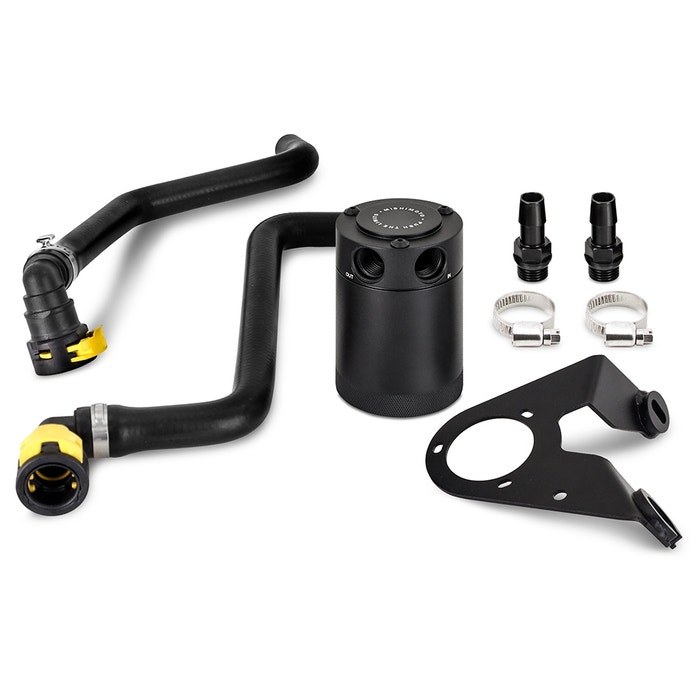 Mishimoto Catch Can, Protects Intake System from Oil Vapor, 3 Ounce Capacity, Anodized, Black, Aluminum – MMBCC-BR27-21P