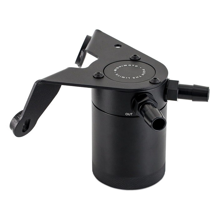 Mishimoto Catch Can, Protects Intake System from Oil Vapor, 3 Ounce Capacity, Anodized, Black, Aluminum – MMBCC-BR27-21P