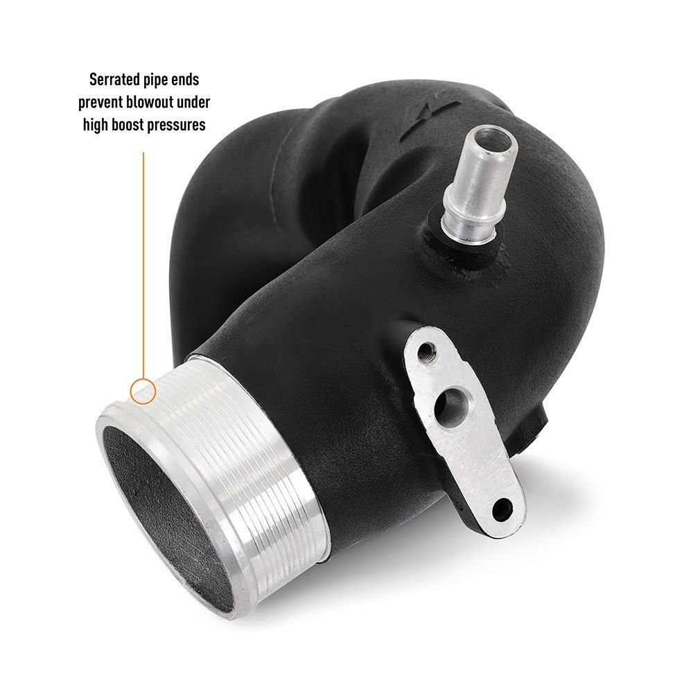 Mishimoto Turbocharger Intercooler Pipe, Performance, Hot-Side Intercooler Pipe, 2.75 Inch Diameter Intercooler Pipe – MMICP-BR27-21USBK