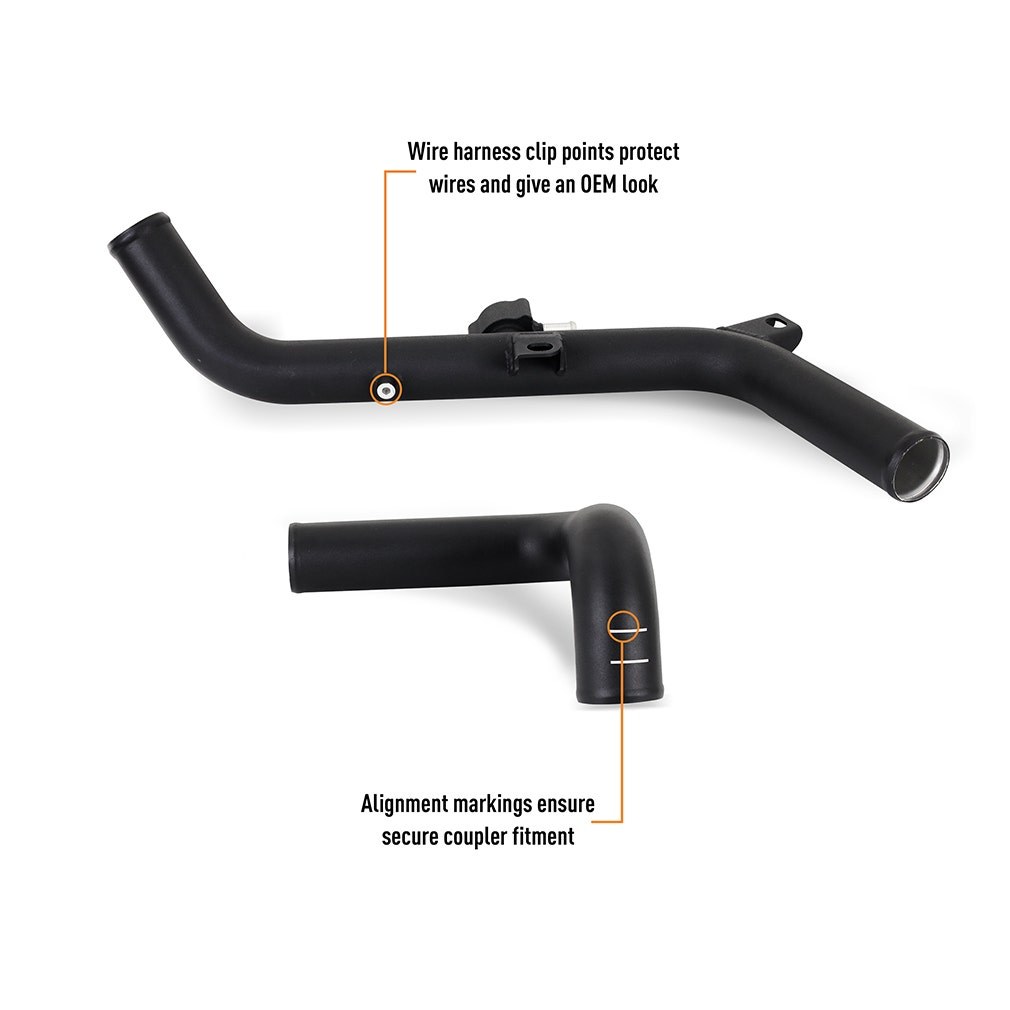 Mishimoto Turbocharger Intercooler Pipe, Performance, Hot-Side Intercooler Pipe, 2.75 Inch Diameter Intercooler Pipe – MMICP-BR27-21USBK