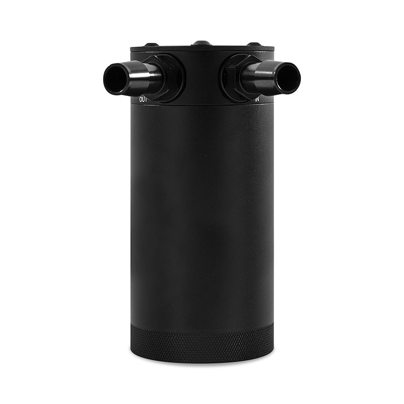 Mishimoto Catch Can, Universal, Seperates Oil Particles from PCV/Ccv, 7.5 Ounce Capacity, 50 Micron Bronze Servicable Filter – MMBCC-CBTWO-XLBK