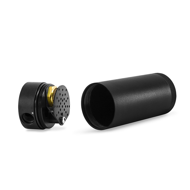 Mishimoto Catch Can, Universal, Seperates Oil Particles from PCV/Ccv, 7.5 Ounce Capacity, 50 Micron Bronze Servicable Filter – MMBCC-CBTWO-XLBK