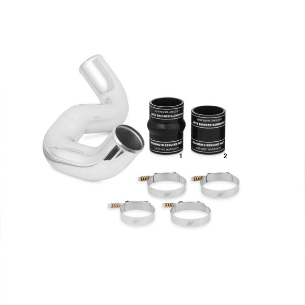 Mishimoto Turbocharger Intercooler Pipe, 3 Inch Diameter Cold-Side Intercooler Pipe, Polished, Aluminum – MMICP-F2D-03CBK
