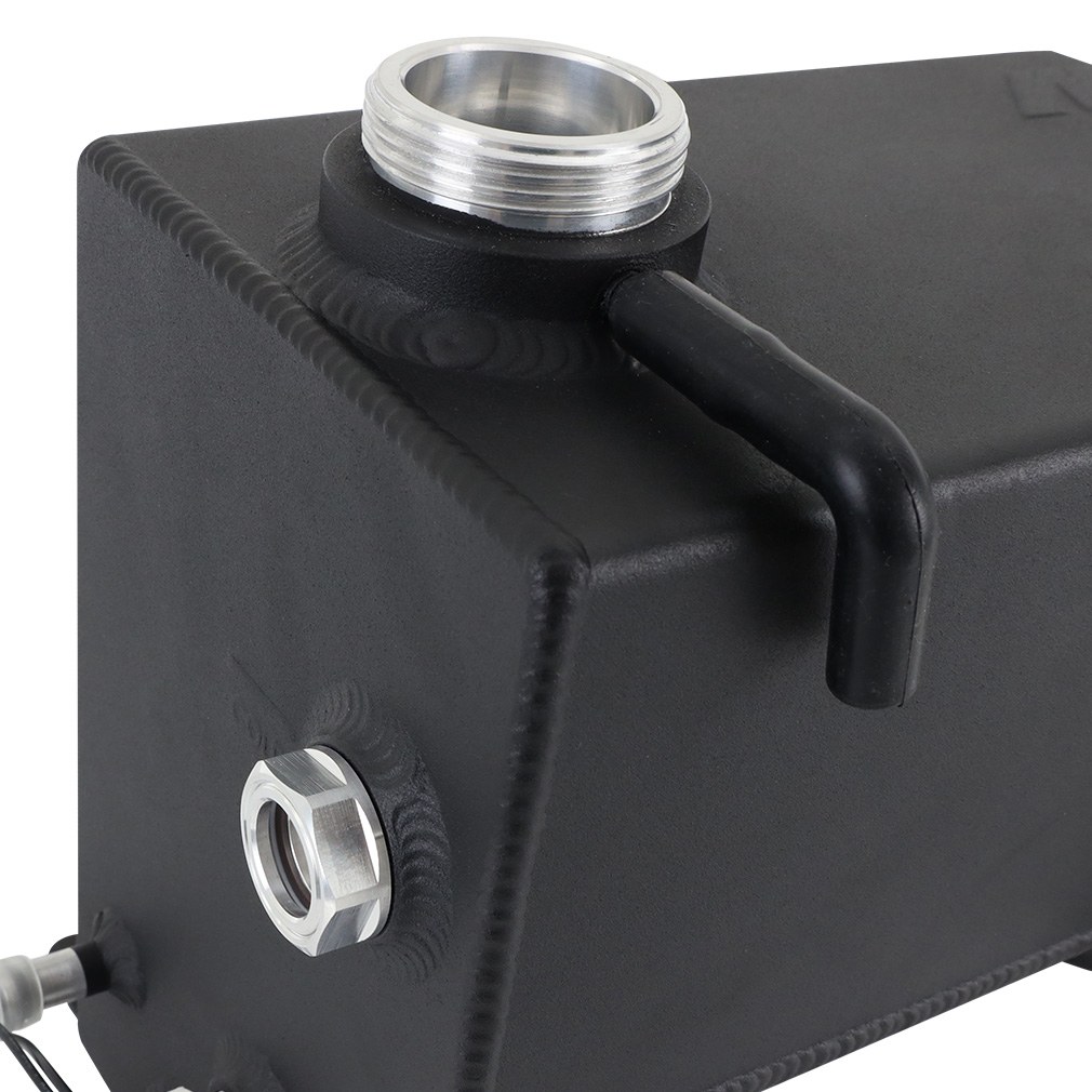 Mishimoto Coolant Reservoir, 0.65 Gallon Liquid Capacity, Aluminum, Micro-Wrinkle Black – MMRT-DMAX-01MWBK