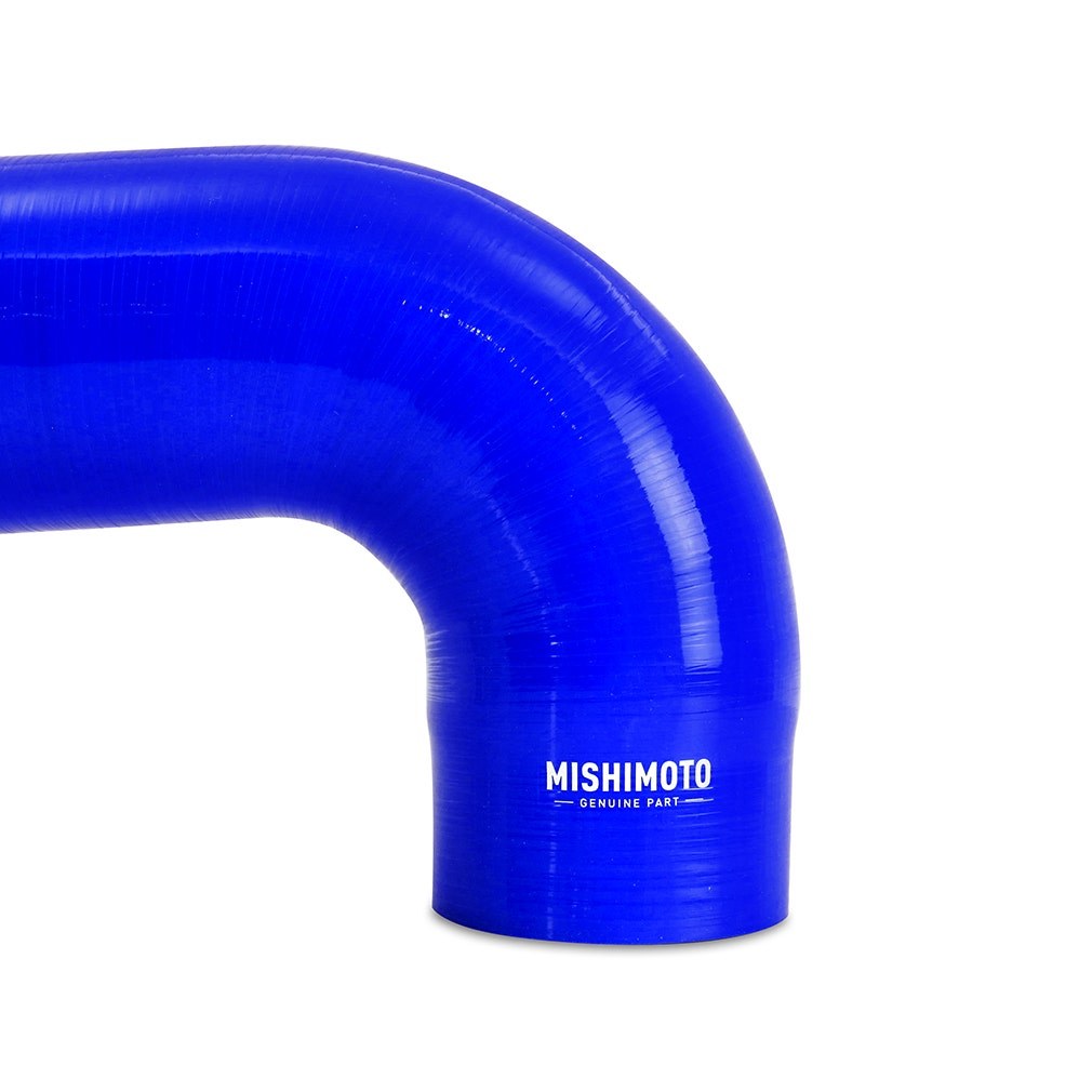 Mishimoto Radiator Hose, Blue, Silicone, 3.94 Inch Hose Inner Diameter and 4.49 Inch Hose Outer Diameter, With Worm Gear Clamps – MMHOSE-RAM-03IHBL