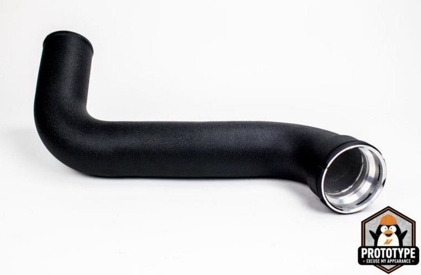 Mishimoto Turbocharger Intercooler Pipe, 3 Inch and 3-1/2 Inch Diameter Cold-Side Intercooler Pipe, Wrinkle Black, Aluminum – MMICP-F150-11CWBK