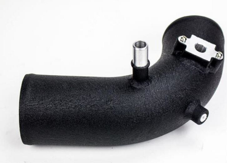 Mishimoto Turbocharger Intercooler Pipe, 3 Inch and 3-1/2 Inch Diameter Cold-Side Intercooler Pipe, Wrinkle Black, Aluminum – MMICP-F150-11CWBK