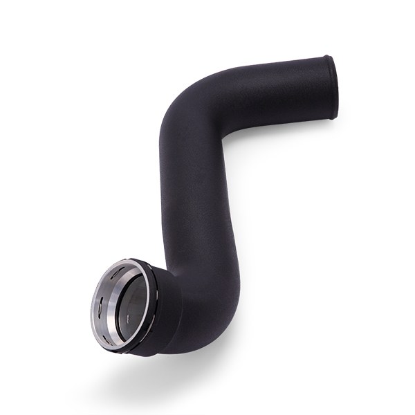 Mishimoto Turbocharger Intercooler Pipe, 3 Inch and 3-1/2 Inch Diameter Cold-Side Intercooler Pipe, Wrinkle Black, Aluminum – MMICP-F150-11CWBK