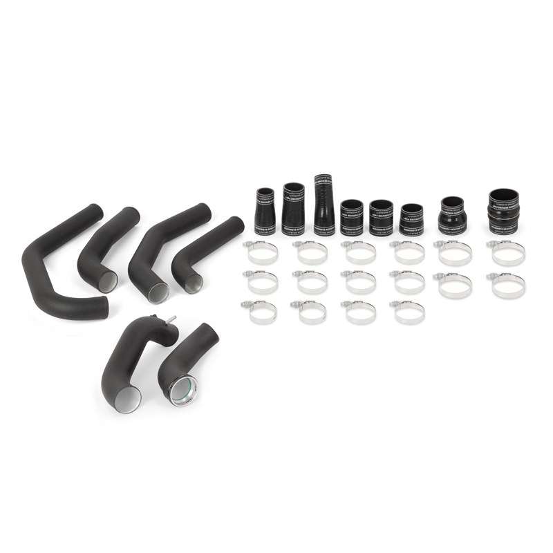 Mishimoto Turbocharger Intercooler Pipe, Wrinkle Black, Aluminum – MMICP-F27T-15KWBK