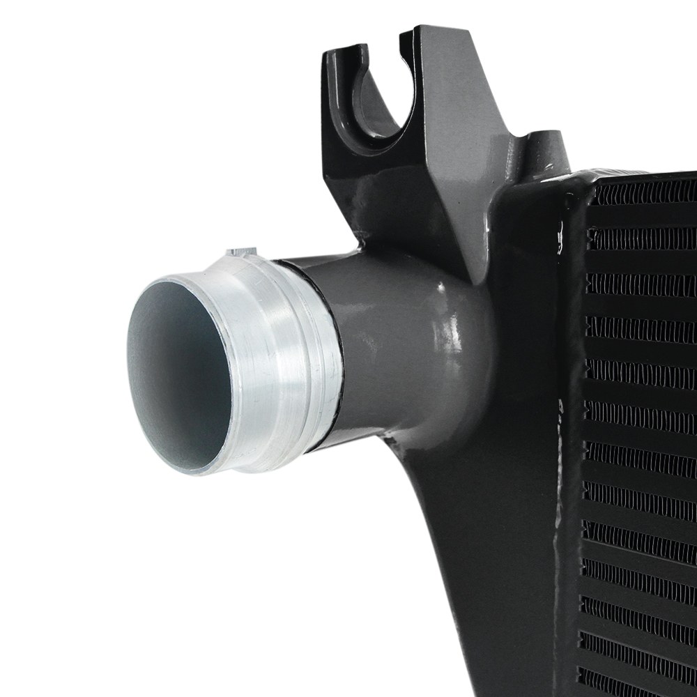 Mishimoto Intercooler, 25.19 Inch Length X 9.82 Inch Height X 3.54 Inch Thick Core Dimension, Powder Coated, 2.18 Inch Inlet, Black – MMINT-RGR-19BK