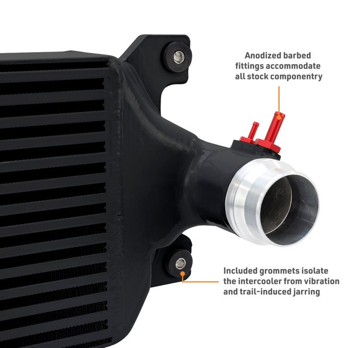 Mishimoto Intercooler, Performance, 24.13 Inch Length X 8.87 Inch Height X 3-1/2 Inch Thickness Core Dimensions, 2.03 Inch Inlet – MMINT-TAC-24BK