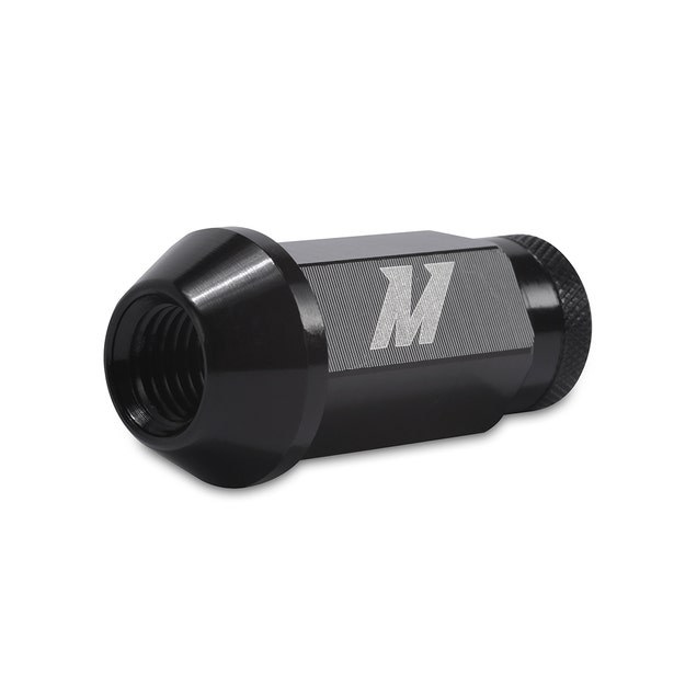 Mishimoto Lug Nut, Fits Vehicles Equipped with M12 X 1.25 Wheel Studs, Conical Seat, Open End Lug, 50 Millimeter Overall Length – MMLG-125-20LBK