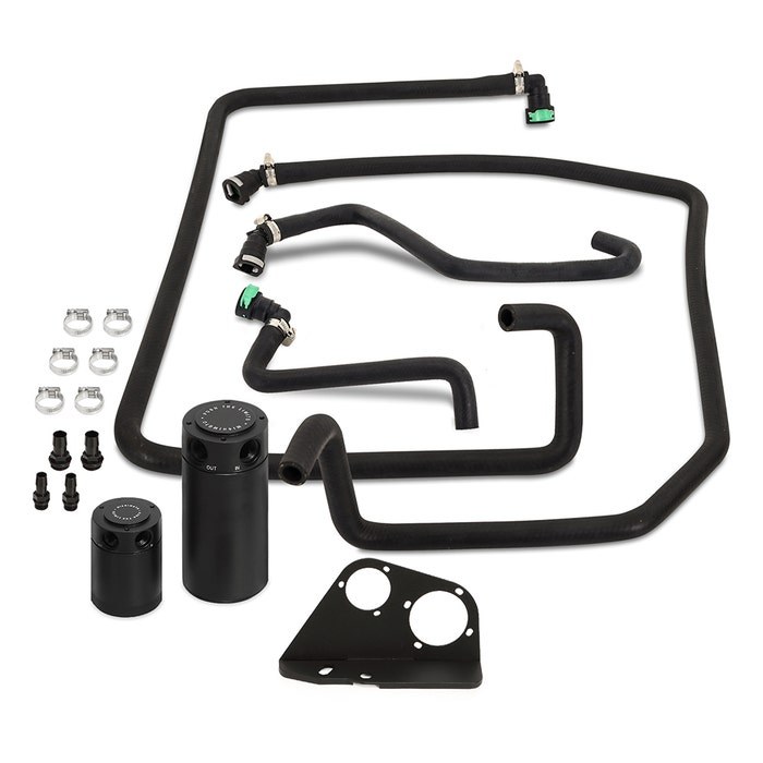 Mishimoto Catch Can, Protects Intake System from Oil Vapor, 12 Ounce/ 3 Ounce, Anodized, Black, Aluminum – MMBCC-F35T-21