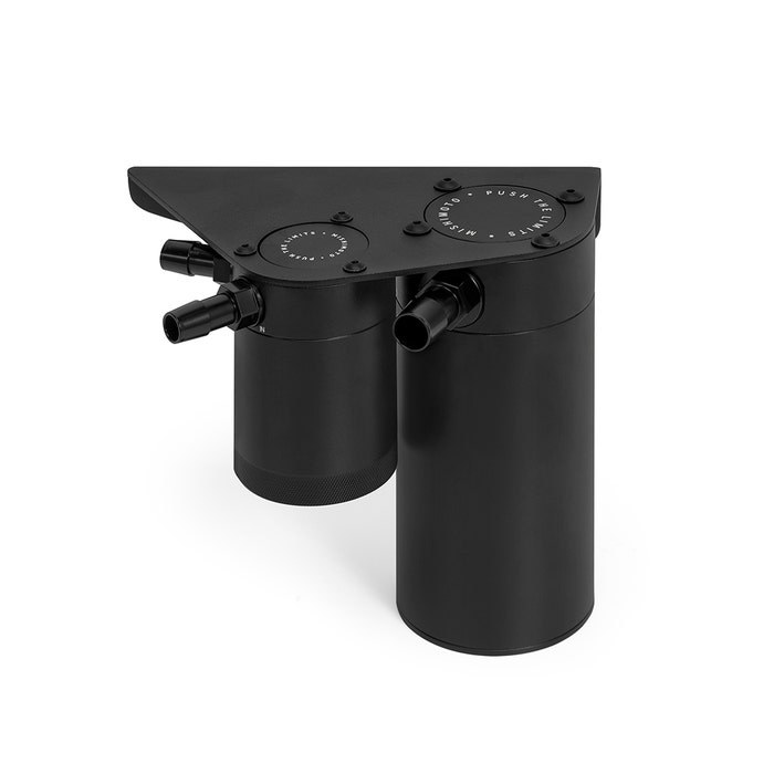 Mishimoto Catch Can, Protects Intake System from Oil Vapor, 12 Ounce/ 3 Ounce, Anodized, Black, Aluminum – MMBCC-F35T-21