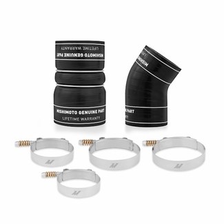 Mishimoto Intercooler Hose Coupling, Black, Silicone, With Two Boots/ Four T-Bolt Clamps – MMBK-F2D-03BK