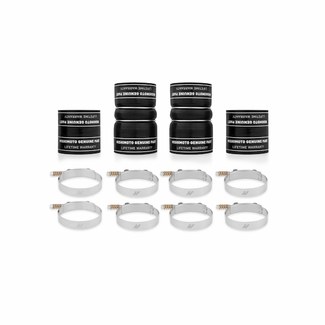 Mishimoto Intercooler Hose Coupling, Black, Silicone, With Four Boots/ Eight T-Bolt Clamps – MMBK-F2D-99BK