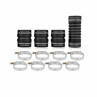 Mishimoto Intercooler Hose Coupling, Black, Silicone, With Four Boots/ Eight T-Bolt Clamps – MMBK-RAM-03BK