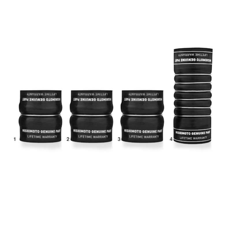 Mishimoto Intercooler Hose Coupling, Black, Silicone, With Four Boots/ Eight T-Bolt Clamps – MMBK-RAM-03BK