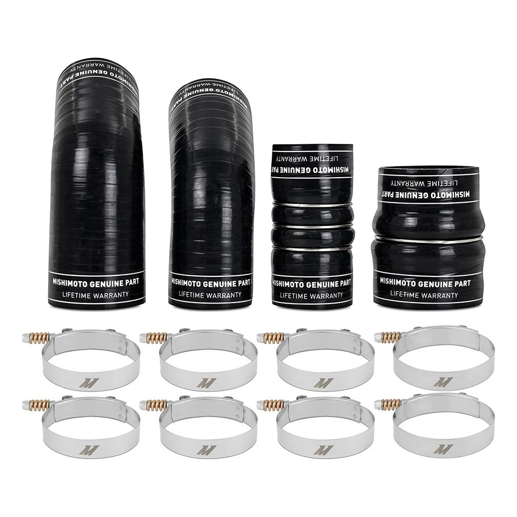 Mishimoto Intercooler Hose Coupling, Black, Silicone, With Four Boots and Eight T-Bolt Clamps – MMBK-RAM-19