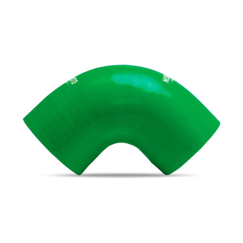 Mishimoto Air Intake Hose Coupler, 2 Inch Inlet/ Outlet Inner Diameter and 3 Inch Length: 90 Degree, Green, Silicone – MMCP-2090GN